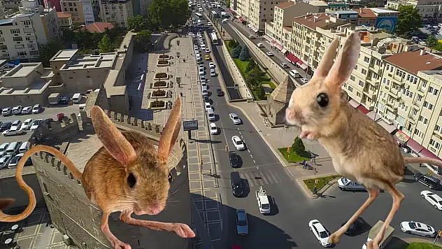 Kayseri'de şaşırtan görüntü: Nadir görülen Arap tavşanı Develi'de ortaya çıktı!