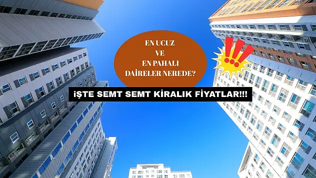Kayseri'de semt semt kira haritası: İşte 2+1 ve 3+1 fiyatlar!