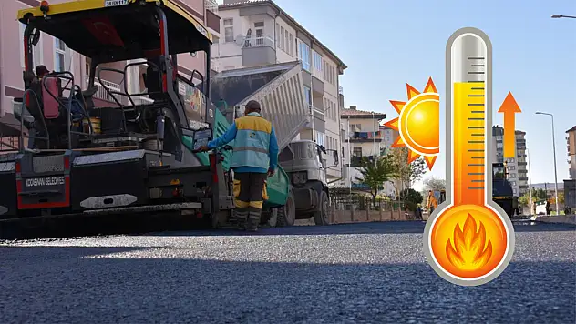 Kayseri'de sıcaklar çığır aştı: Asfaltta bakın ne pişirdiler?