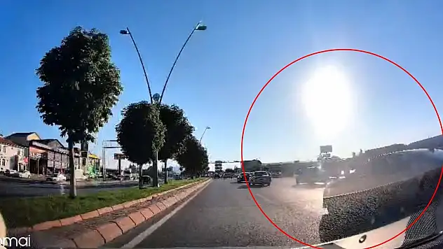 Kayseri'de trafik magandası kamerada: 'Dikkatsizlik değil açıkça tehlike'