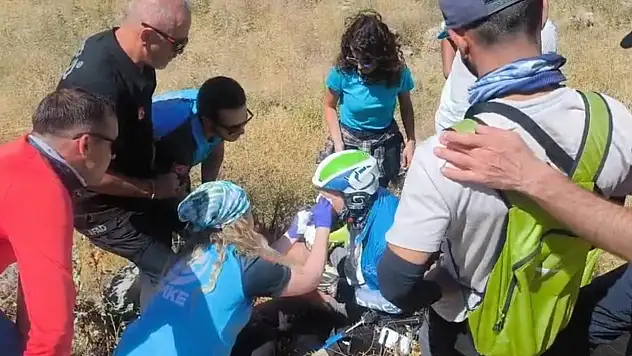 Kayseri'de yamaç paraşütü yaparken yaralanan turist kurtarıldı!