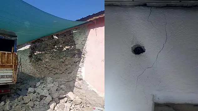 Kayseri'deki depremin ardından bazı evlerde hasar oluştu!