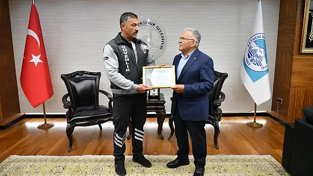 Kayseri'deki kahraman güvenliğe Büyükkılıç teşekkür etti