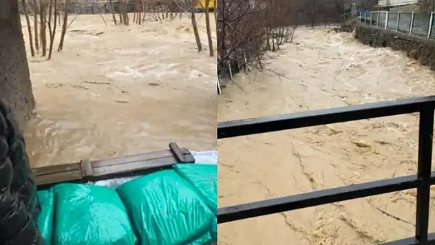 Kayseri Develi'de sel alarmı! Ev ve ahırları su bastı