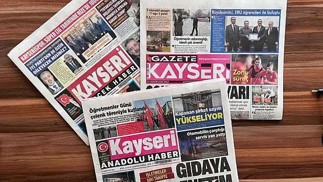 Kayseri gazeteleri 25 Kasım gündemini belirledi: İşte öne çıkan manşetler!