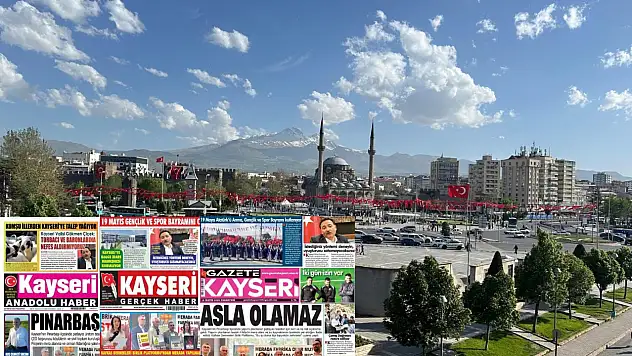 Kayseri Gazeteleri'nde 19 Mayıs Pazartesi günü manşet tek: Pınarbaşı!