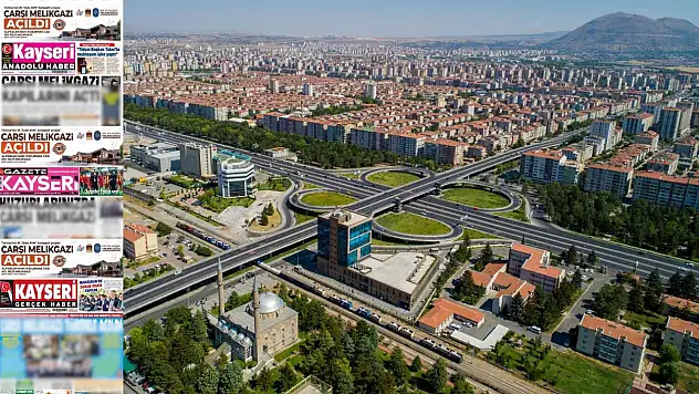 Kayseri Gazetelerinde 28 Nisan Salı günü manşet tek: Çarşı Melikgazi