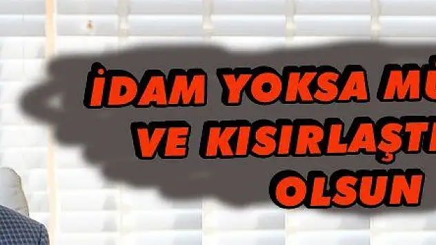 Yücel: 'İdam edemiyor isek müebbet hapse mahkum etmeliyiz ve gerekirse kısırlaştırmalıyız' 