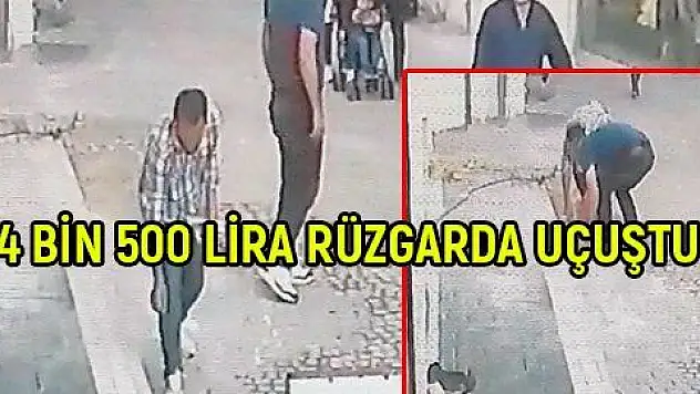 Rüzgarda uçuşan binlerce lirayı toplayıp sahibine teslim ettiler