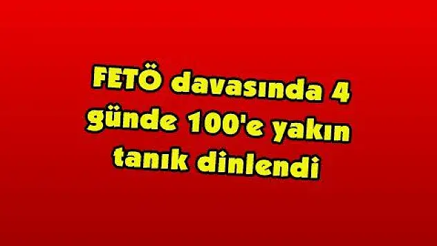 FETÖ davasında 4 günde 100'e yakın tanık dinlendi 