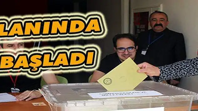 Erkilet Havaalanı'nda oy verme işlemi başladı