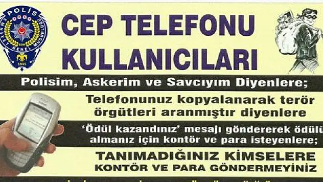 DOLANDIRICILARA DİKKAT