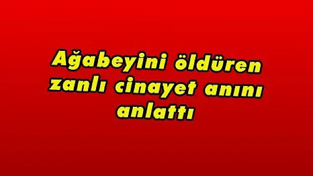 Ağabeyini öldüren zanlı cinayet anını anlattı 