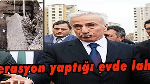 Polis operasyon yaptığı evde lahit buldu 
