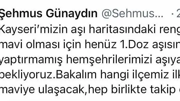 Vali Günaydın'dan aşı çağrısı