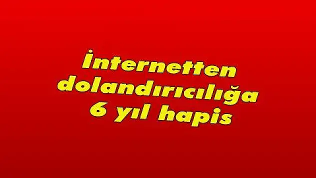 İnternetten dolandırıcılığa 6 yıl hapis
