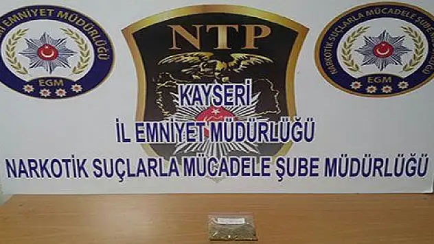 Uyuşturucu operasyonunda 1 gözaltı 