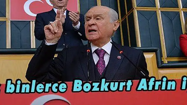 Bahçeli: 'Yüz binlerce Bozkurt Afrin için hazırdır' 