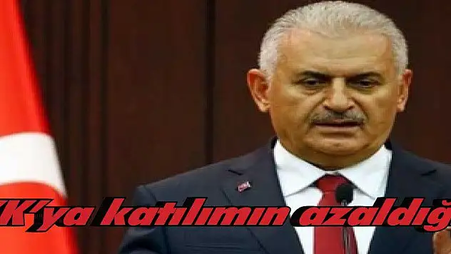 Yıldırım, PKK'ya katılımın azaldığını kaydetti