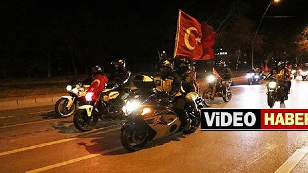 Motosikletçilerden 'Zeytin Dalı' operasyonuna destek korteji 