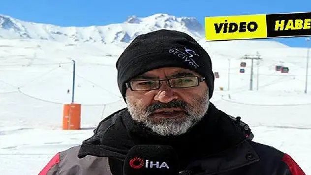 Erciyes'e yağan kar sezonu uzattı 