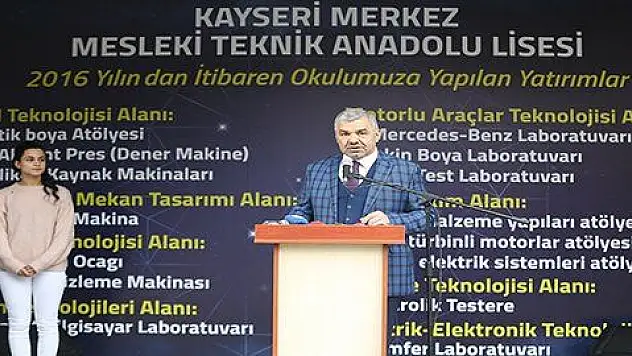 Başkan Çelik: 'Türkiye'nin en iyi havacılık lisesi Kayseri'de olacak 