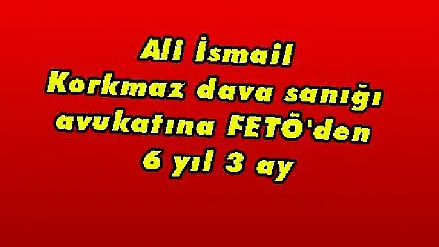 Ali İsmail Korkmaz dava sanığı avukatına FETÖ'den 6 yıl 3 ay