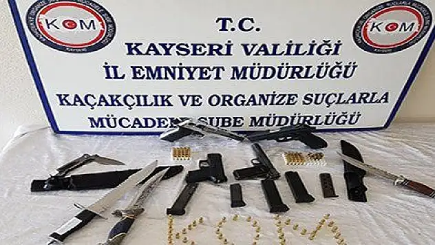 Kayseri'de silah operasyonu: 3 gözaltı