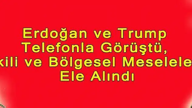 Erdoğan ve Trump Telefonla Görüştü, İkili ve Bölgesel Meseleler Ele Alındı
