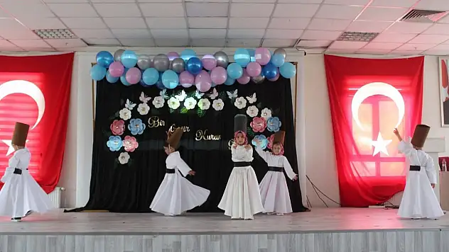 Kayseri kırsalında miniklerden semazen gösterisi!