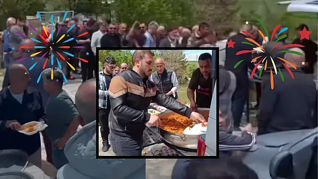 Kayseri kırsalında ücretsiz pilav şenliği: 1000'i aşkın kişi katıldı!