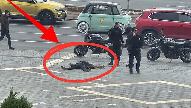 Kayseri meydanında ilginç olay: Birdenbire kendini yere attı!