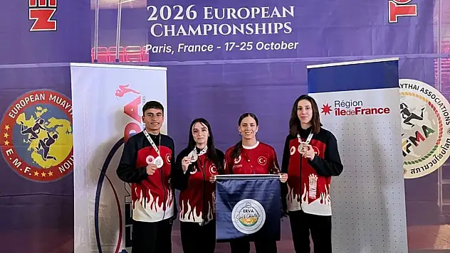 Kayseri'nin ERVA sporcularından Paris'te Avrupa başarısı!