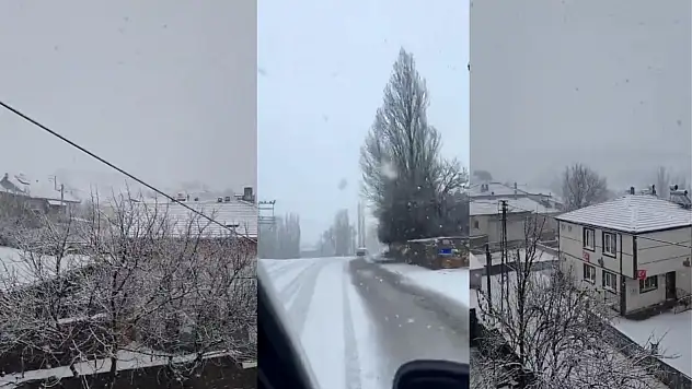Kayseri'nin iki ilçesinde kar yağışı başladı!