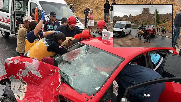 Kayseri'nin yanı başına gelen turistler kaza yaptı: 1'i ağır 6 yaralı!