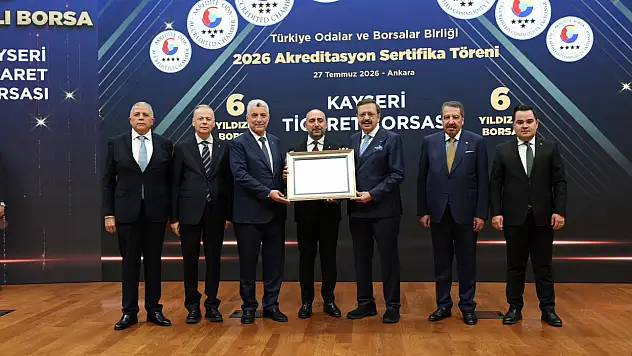 Kayseri Ticaret Borsası Türkiye'nin zirvesine çıktı! 6 yıldızlı başarıyla ilk 5'e girdi