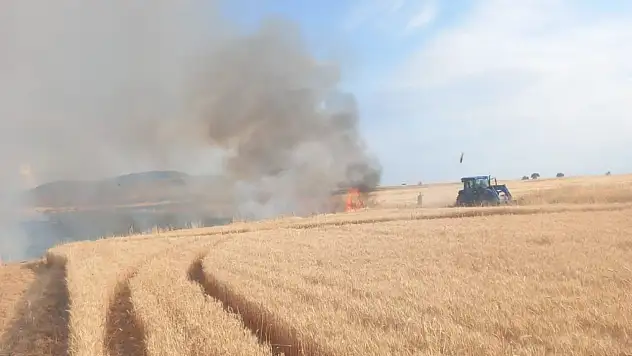 Kayseri Tomarza'da 4 ekili arazide yangın çıktı!