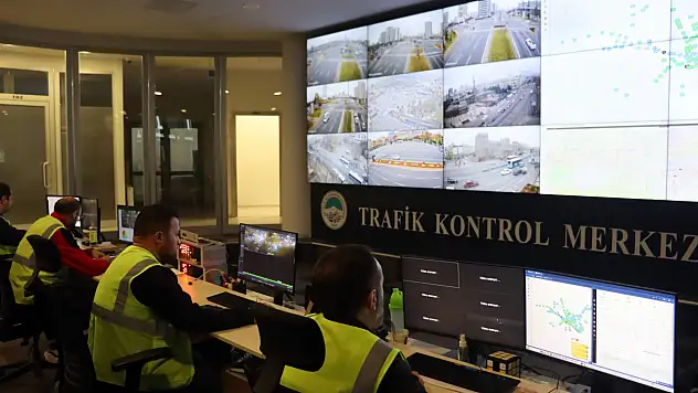 Kayseri trafiği 370 kamerayla anlık olarak yönetiliyor
