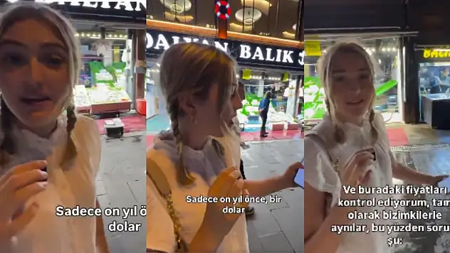 Kayseri'ye gelen Amerikalı kadın, ekonomi yorumuyla sosyal medyayı salladı!