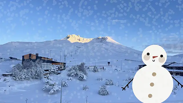 Kayseri'ye lapa lapa kar yağıyor: Erciyes'te kar kalınlığı belli oldu!