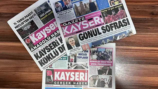 Kayseri yerel gazeteleri 26 Aralık Cuma gününe hangi manşetlerle çıktı?