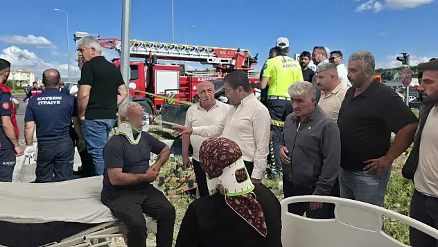 Kayserili başkan acı olayın ardından yaralıları ziyaret etti