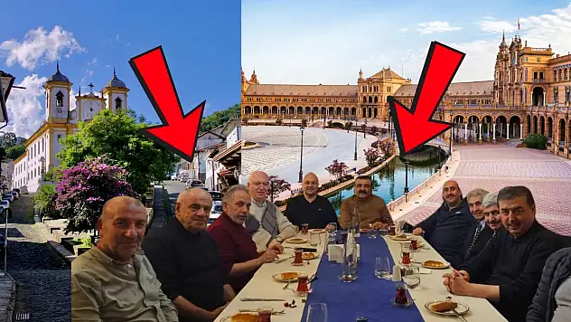 Kayserili başkanlar gurbetten döner dönmez Kızılörenlilerin sofrasına oturdu!