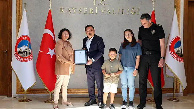 Kayserili şehidin Şehadet Belgesi teslim edildi