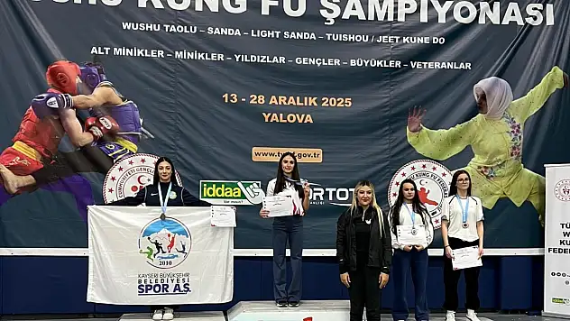 Kayserili sporculardan Wushu Şampiyonası'nda büyük başarı