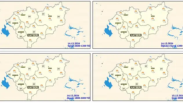 Kayserililer dikkat! İşte Kayseri ve 17 ilçesinde hava durumu!