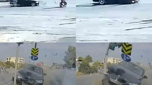 Adana'da kırmızı ışıkta geçen otomobil kazaya neden oldu: Motosiklet sürücü ağır yaralandı!