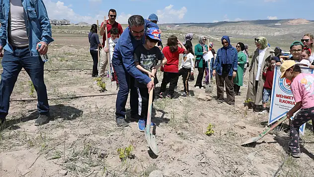 Kocasinan'da öğrencilerle gilaburu dikimi yapıldı