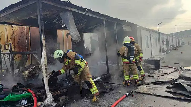 Kahramanmaraş'ta konteynerde çıkan yangın söndürüldü!