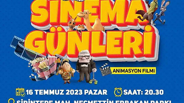 Kayseri'de eğlenceli açık hava sinema günleri başlıyor